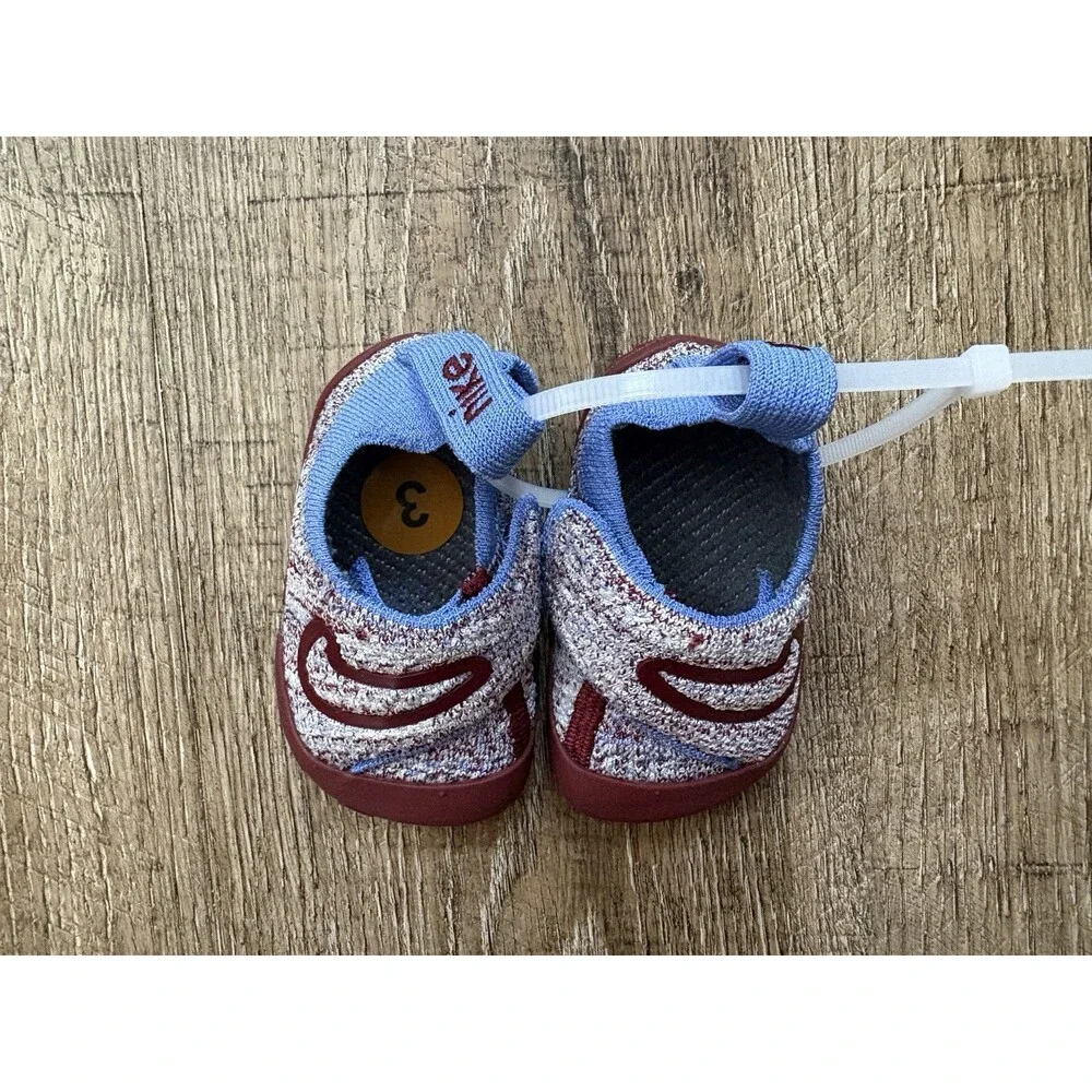 Nike Swoosh 1 TD Infant Flyknit Shoes Polar Team Red Sail Sz 3C FB3244-404